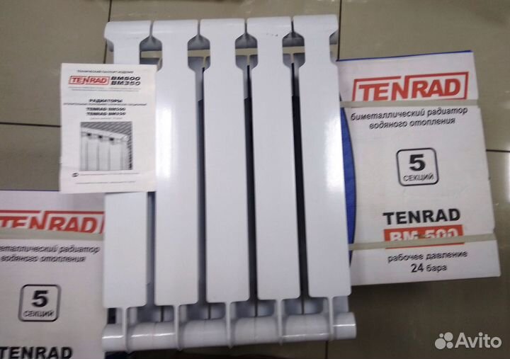 Радиатор биметаллический tenrad BM 500/80 5-секций