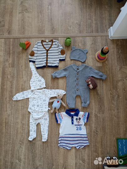 Вещи детские next, hm, mothercare 0-6 месяцев