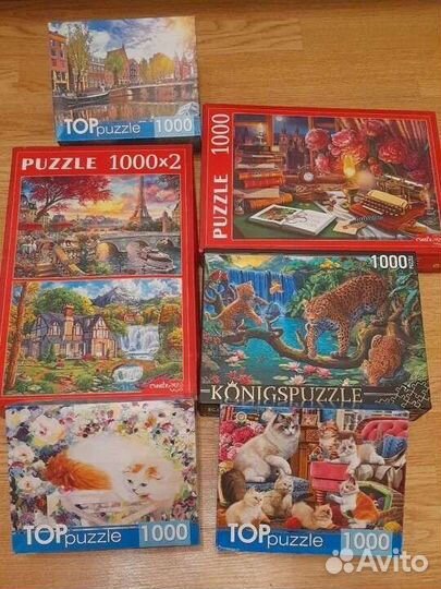 Пазлы 1000 деталей разные