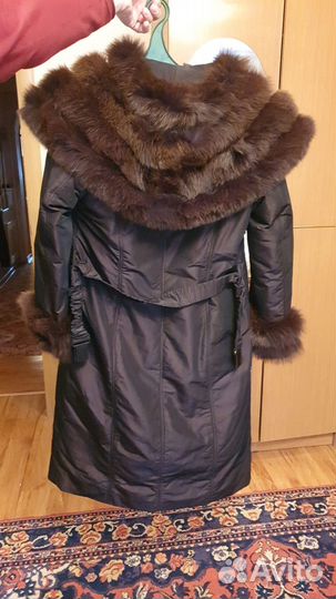 Пальто женское зимнее 50 с капюшоном