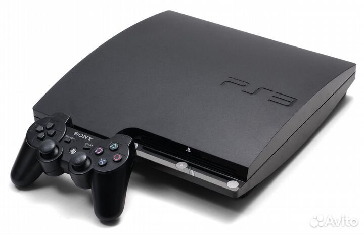 Sony PlayStation 3 slim прошитая + 2 геймпада