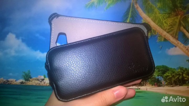 Чехол натур.кожа на смартфон Micromax Bolt Q379