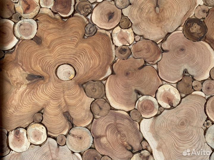 Панно из можжевельника спилы для бани