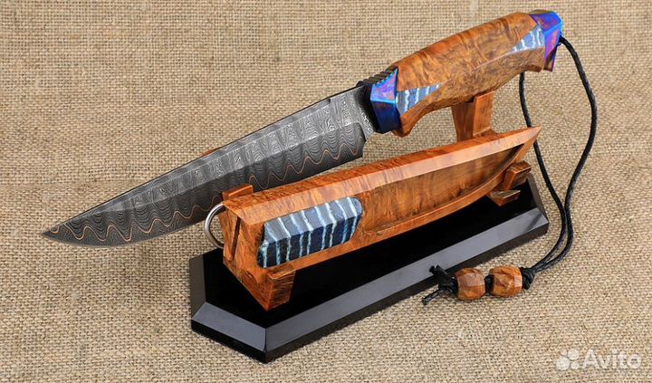 Премиум нож Алькор дамаск ламинированный рукоять и