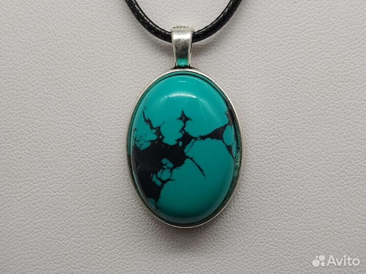 Кулон 1.8х2.5 см (Осадочная Морская Яшма)