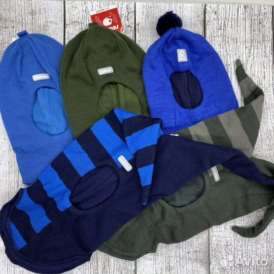 Шапки-шлемы Рейма зимние мальчик новые