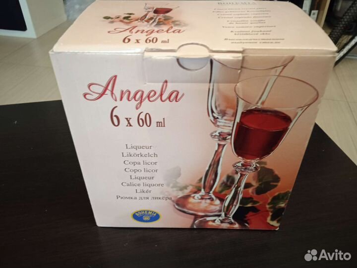 Рюмки для ликера новые Bohemia 6 штук