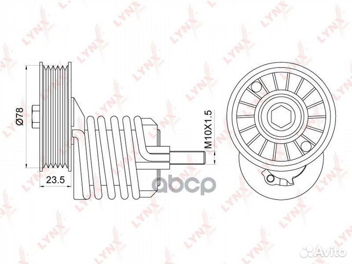 Натяжитель поликлинового ремня PT3164 lynxauto