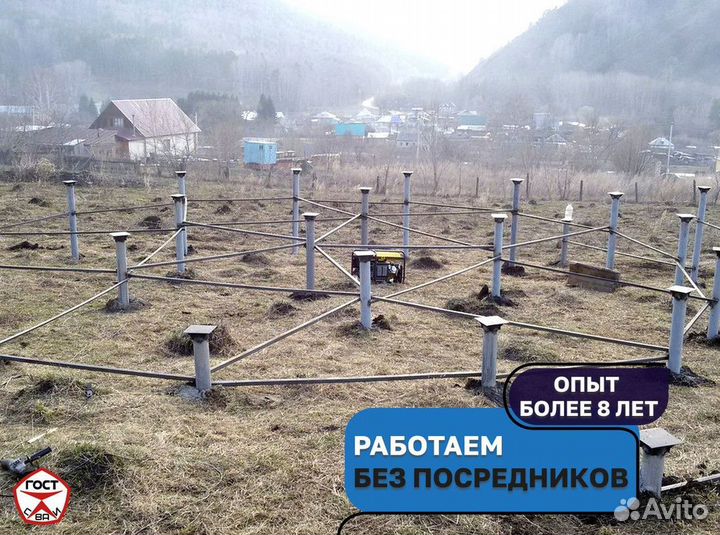 Сваи винтовые для фундамента. Монтаж 1-2 дня