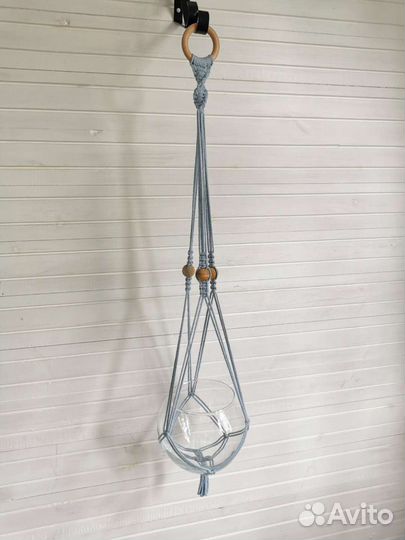 Подвес макраме с кашпо