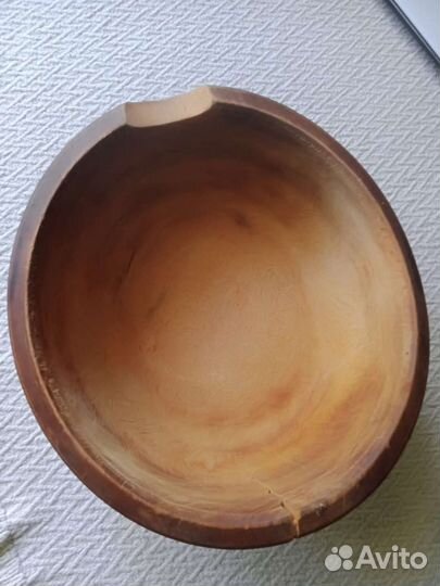 Деревянная чаша и сечка для рубки капусты и мяса