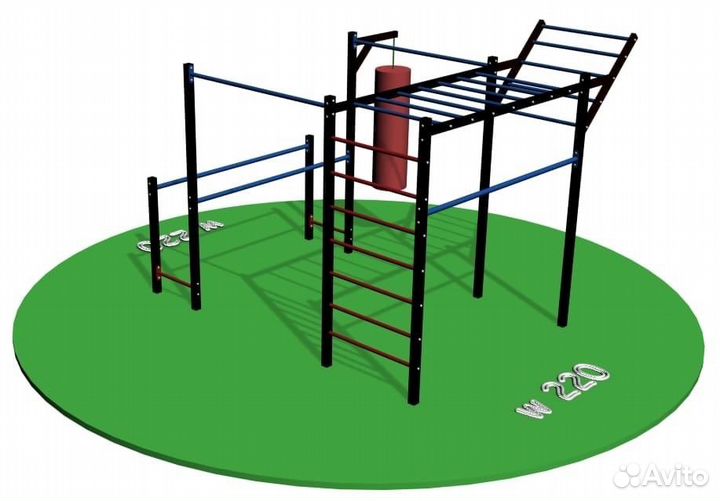 Спортивная площадка турник брусья боксерская груша