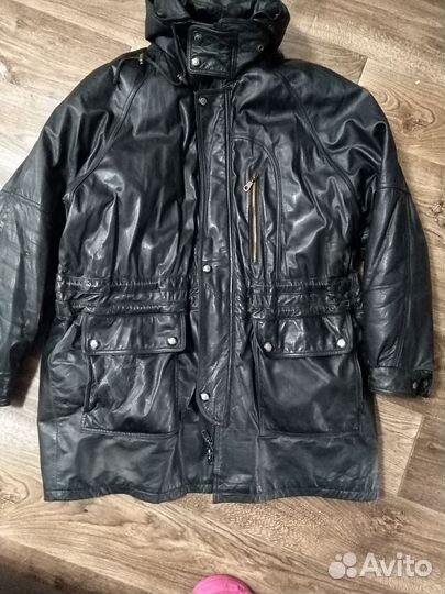Куртка зимняя с натуральной кожи