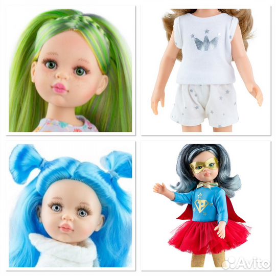 Головы, тела, аутфит кукол Paola Reina