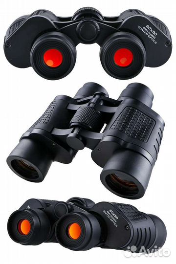 Тактический бинокль 80x80 с водозащитой IPX7 кратн