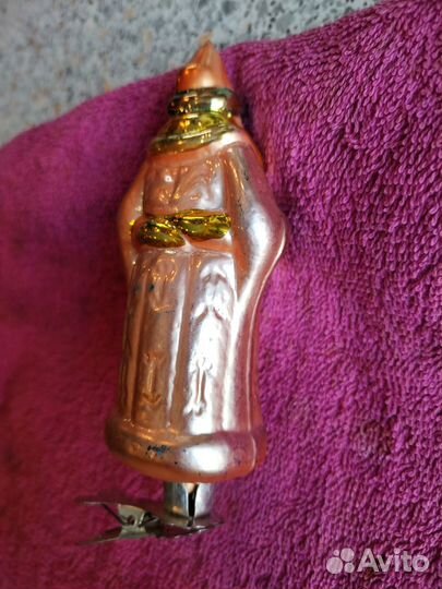 Елочная игрушка СССР дед мороз прищепка