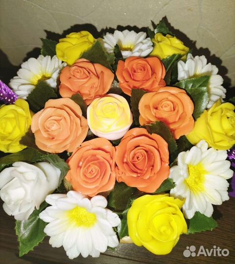 Букет цветов из мыла
