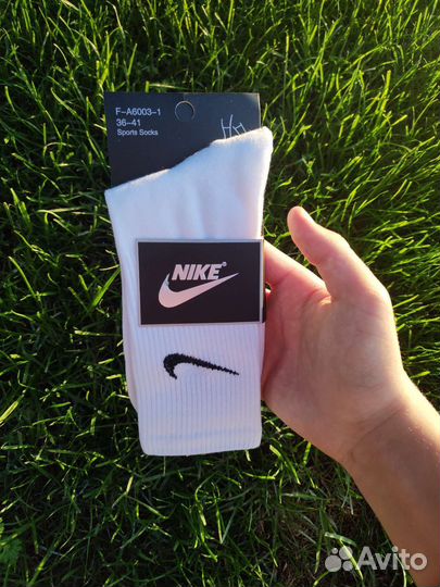 Носки Nike высокие белые