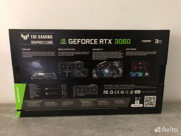 Видеокарта asus nvidia GeForce RTX 3060 12 GB