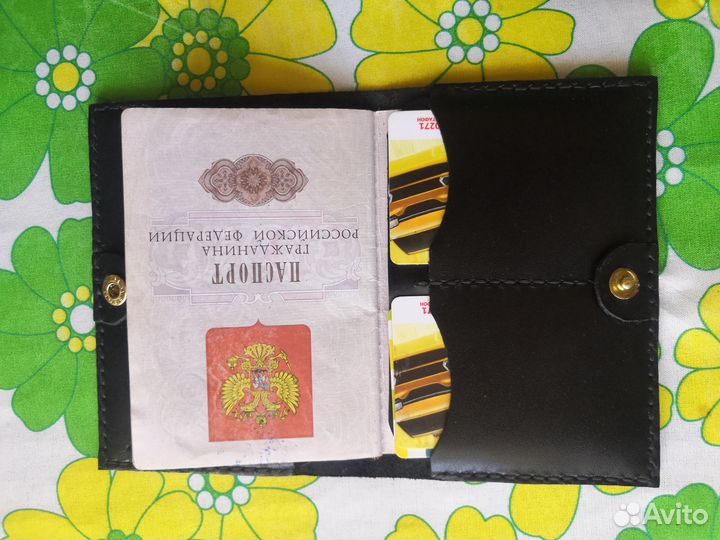 Обложка для паспорта, натуральная кожа