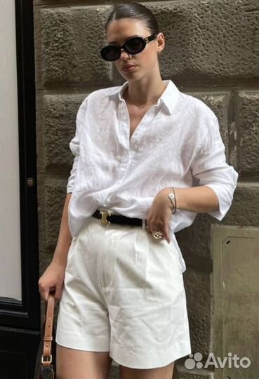 Шорты бермуды лен