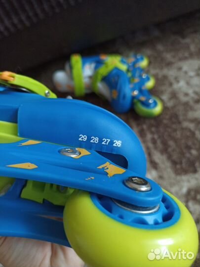 Роликовые коньки детские раздвижные с защитой