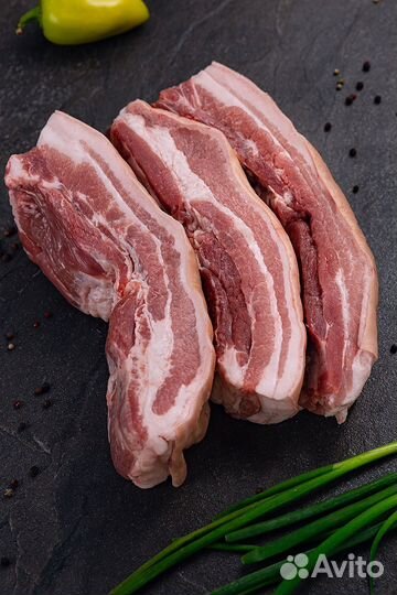 Грудинка свиная, мякоть, свинина, слойка