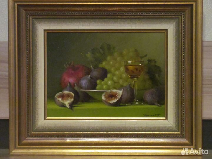 Натюрморт с фруктами. Холст. Масло. Подпись. люкс