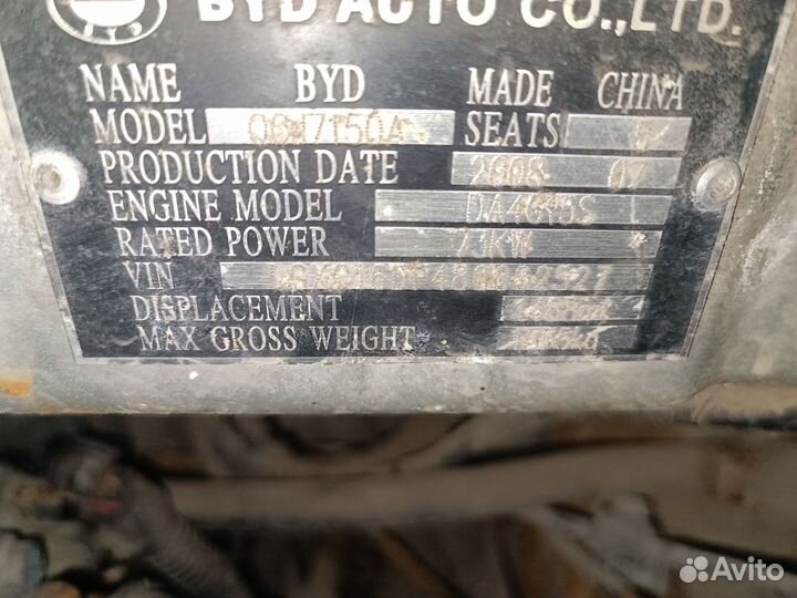 Двигатель 4G15S BYD. 1.5