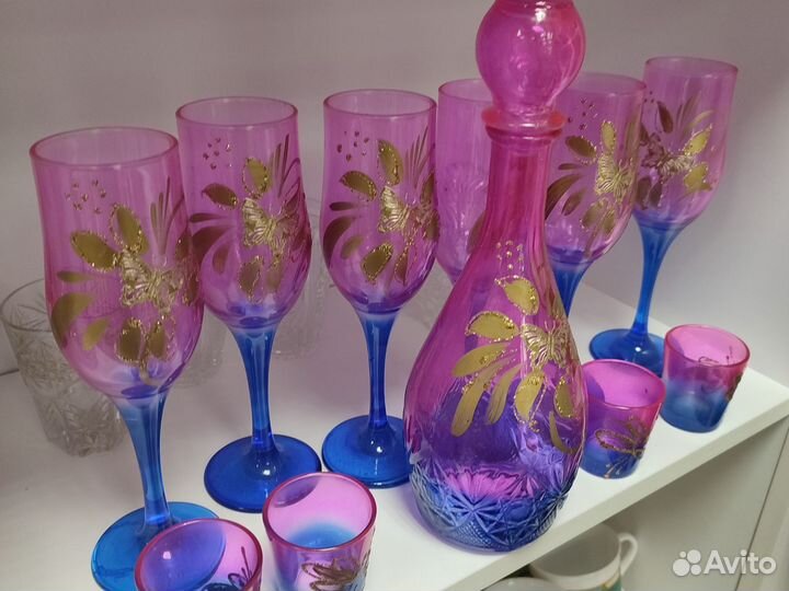 Фужеры, графин и стопки