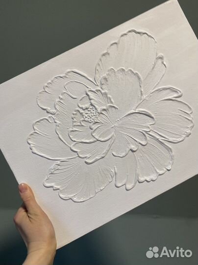 Текстурная картина цветы