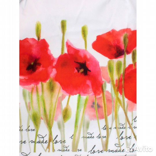 LoveMadeLove Платье белое с принтом 