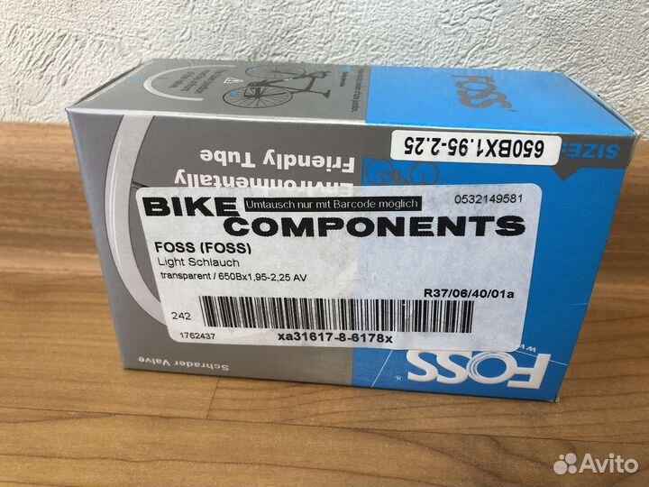 Велосипедная камера foss 27,5