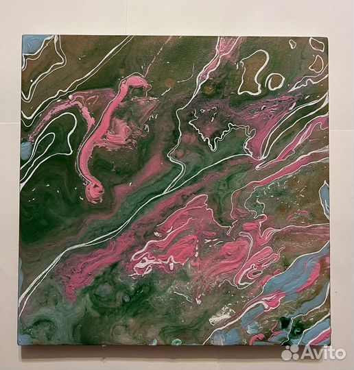 Интерьерная картина флюид арт акрил