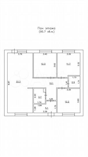 Дом 94 м² на участке 6,7 сот.