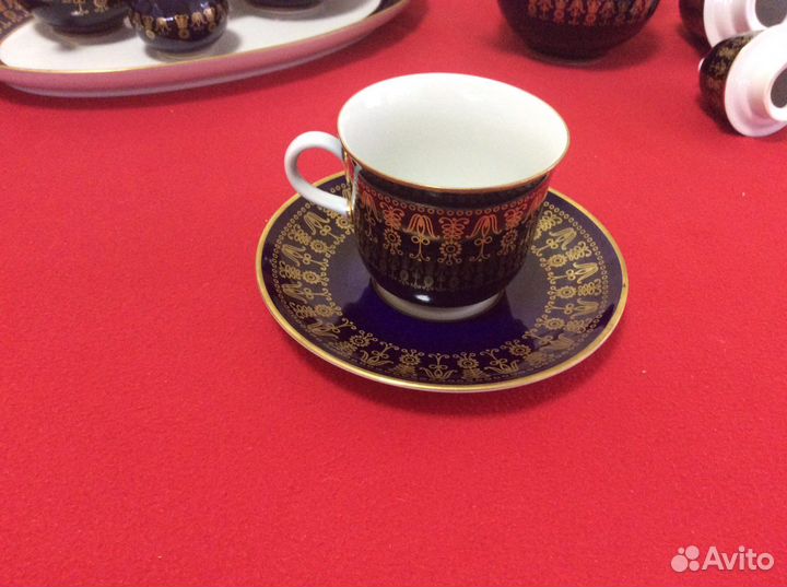 Набор столовой посуды фарфор кобальт ГДР