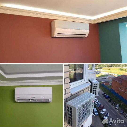 Установка кондиционеров, закладка трасс