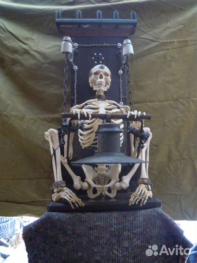 Скелет светильник фонарь байкерский стимпанк