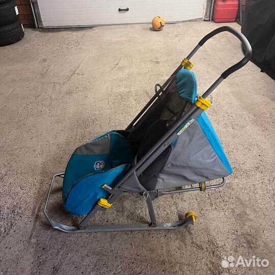 Санки ника с колесиками