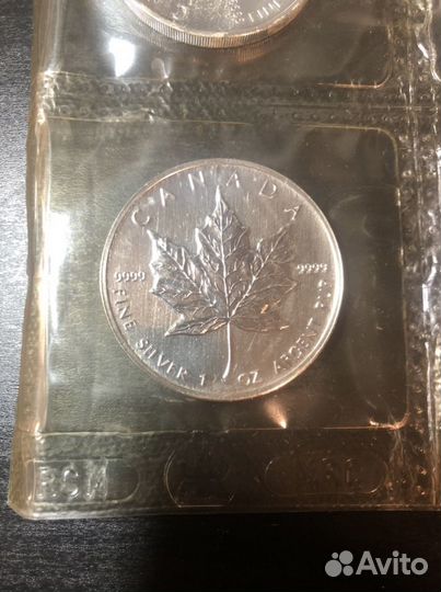 Серебряный канадский доллар цена за 2 шт