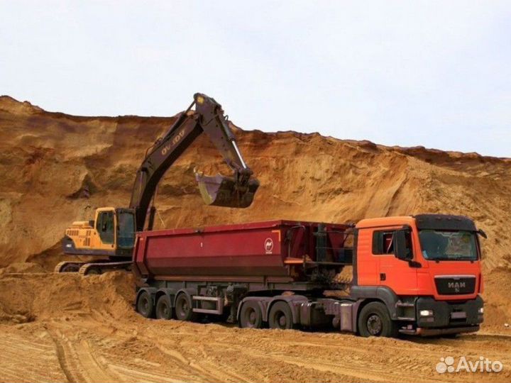 Песок \ Земля строительный средний от 3кубов