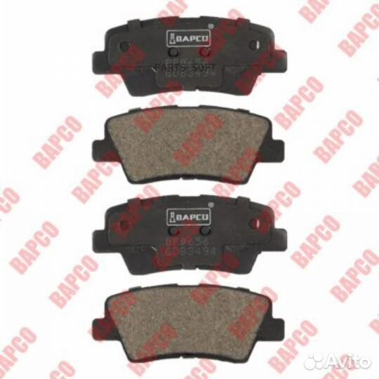 Bapco BP0656 Колодки тормозные дисковые задние, ко