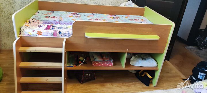 Детская кровать «Легенда 6» с лестницей