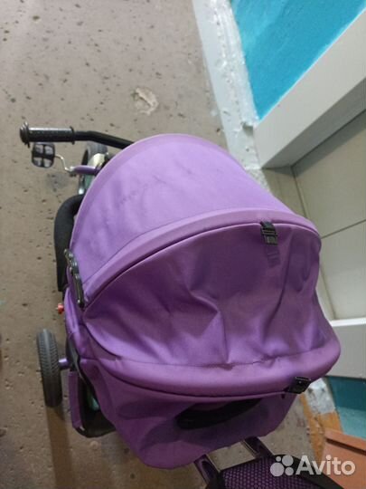 Велосипед коляска трёхколёсный с ручкой