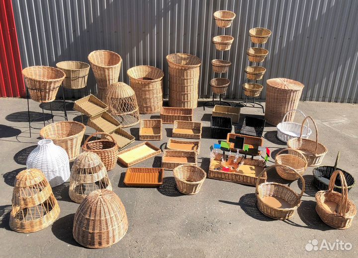 Плетеные корзины для хранения