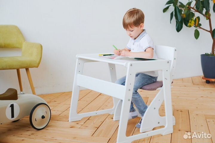 Растущий стол + стул + подушка Комплект