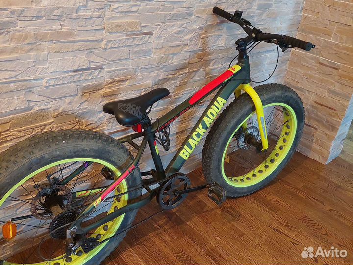 Велосипед фетбайк 24 колеса black aqua