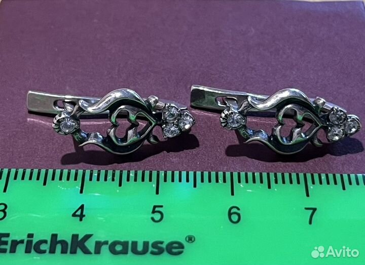 Серебряные серьги с кристаллами Swarovski