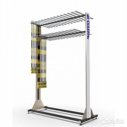 Стеллаж Премиум для лыжных палок, двухсторонний 219х243х67см LPP-376