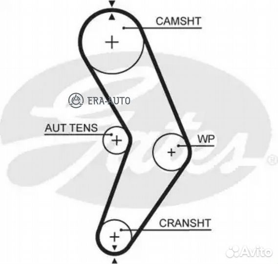 Gates 5662XS Ремень грм 96 зуб., 17,3mm